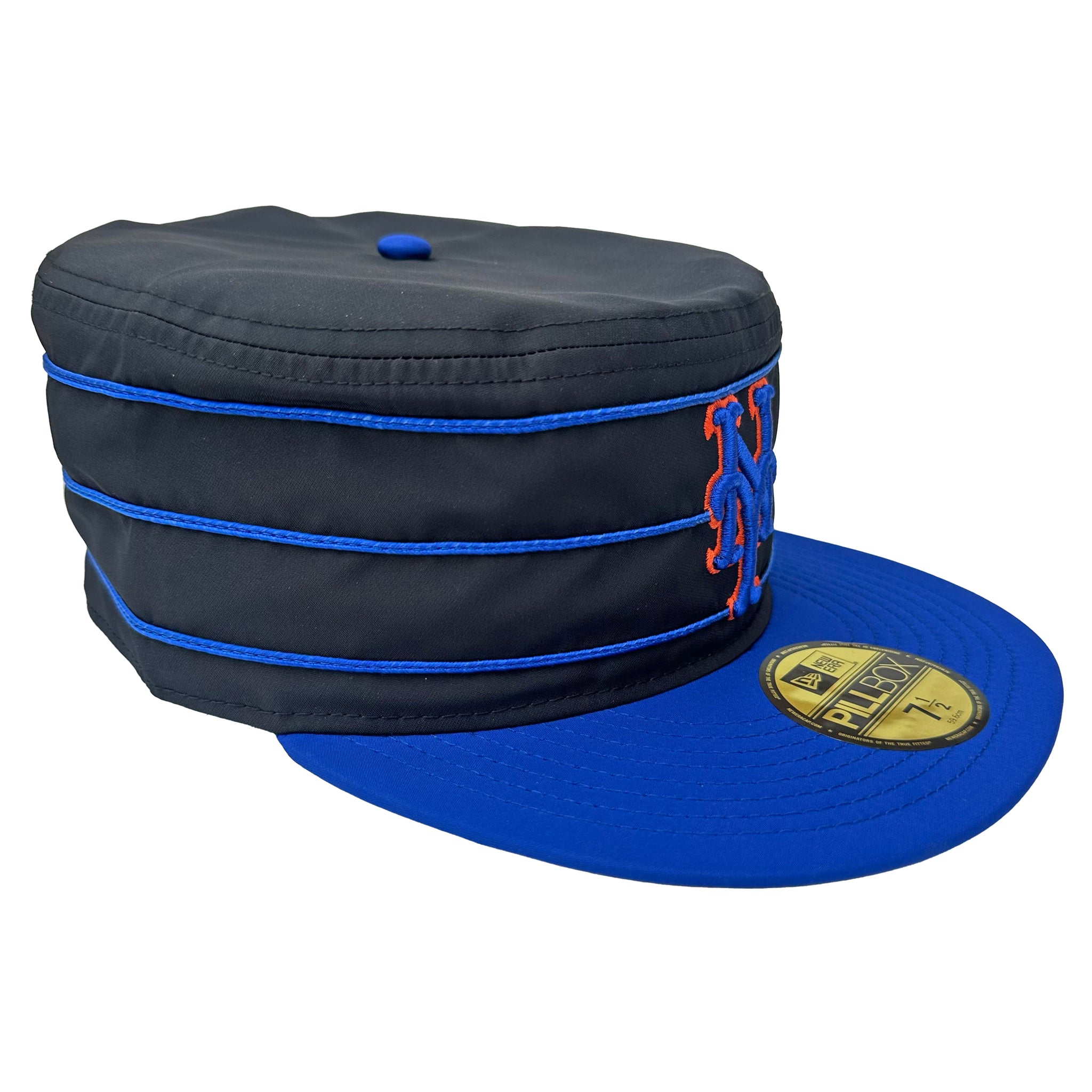 NY Mets Pillbox (Black) | New Era Fitted