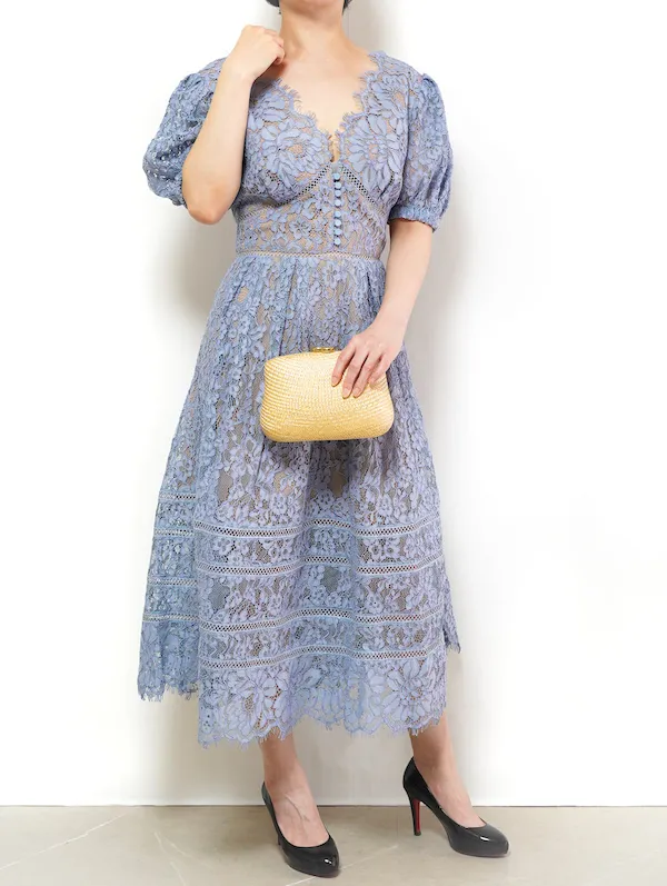 SELF PORTRAIT（セルフポートレイト） フラワーレースドレス（ライト