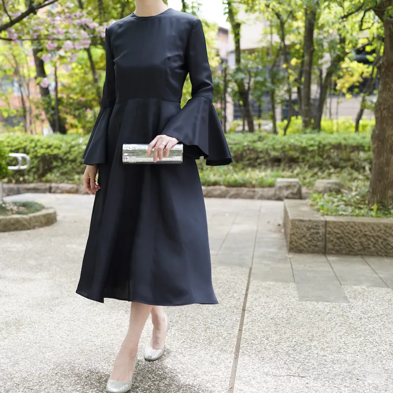 JIL SANDER（ジルサンダー） ミディドレス（ブラック/サイズ34