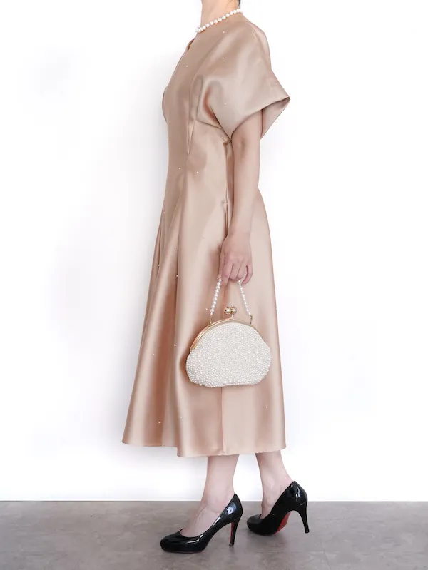 CELFORD（セルフォード） パールドットドレス（ベージュ/サイズ38