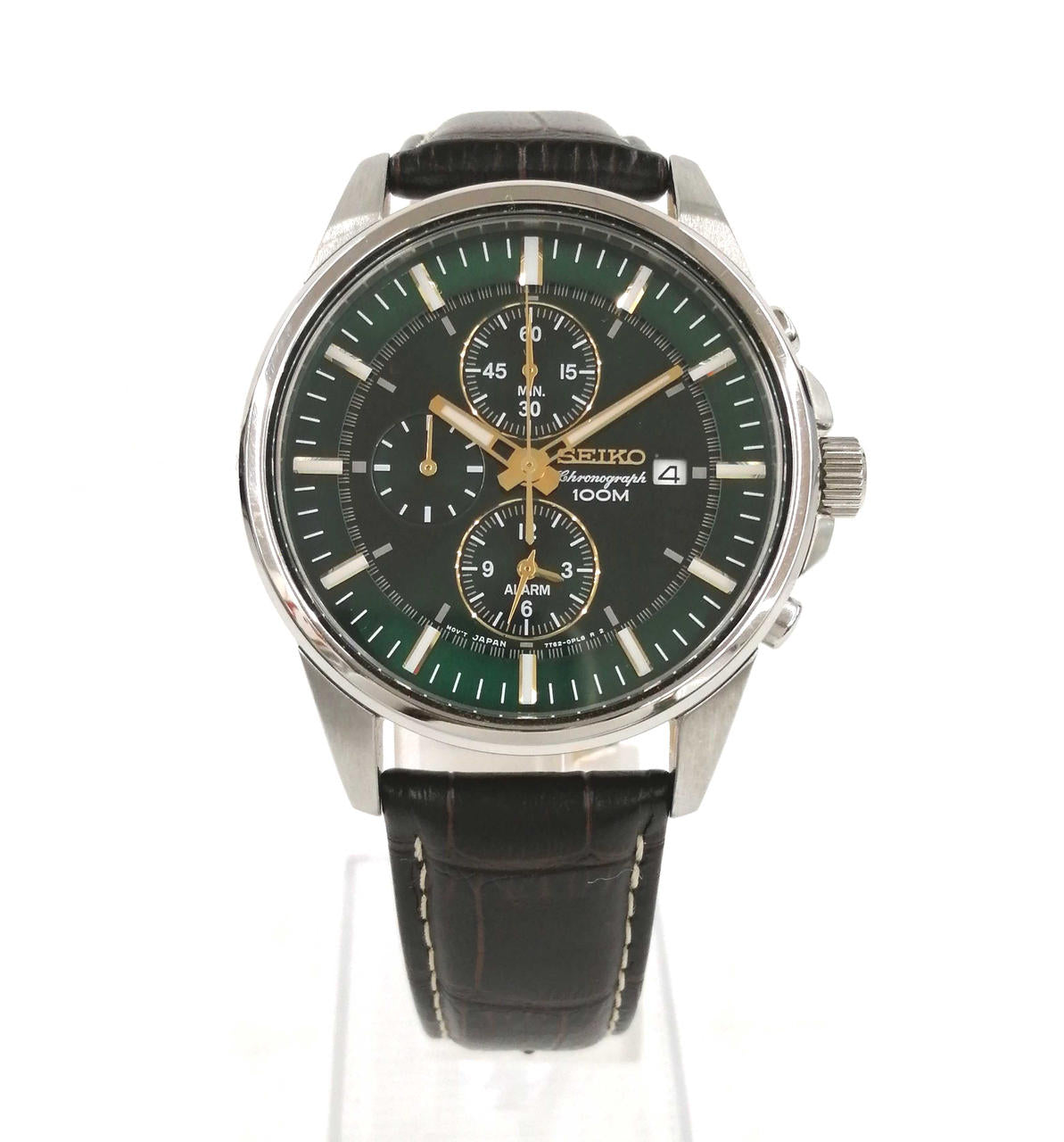 Seiko Watch Chronograph Quartz Green 7T62-0LD0 Used in Japan – The