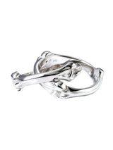 sa.0005AW25-silver ボーンシェイプドデュアルリング The Black-and