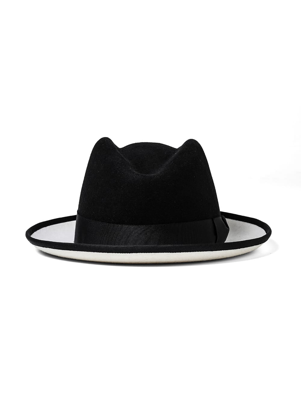 sa.0021AW25-black x white ツートーンノーブルハット The Black-and