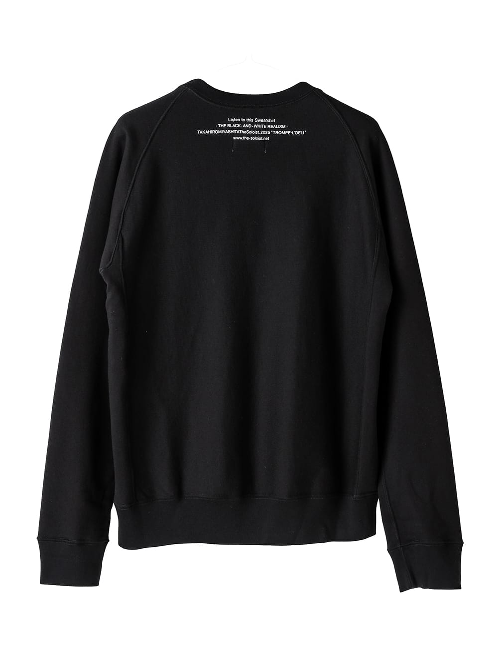 sc.0013AW25-black トロンプルイユタキシードクルーネックスウェット