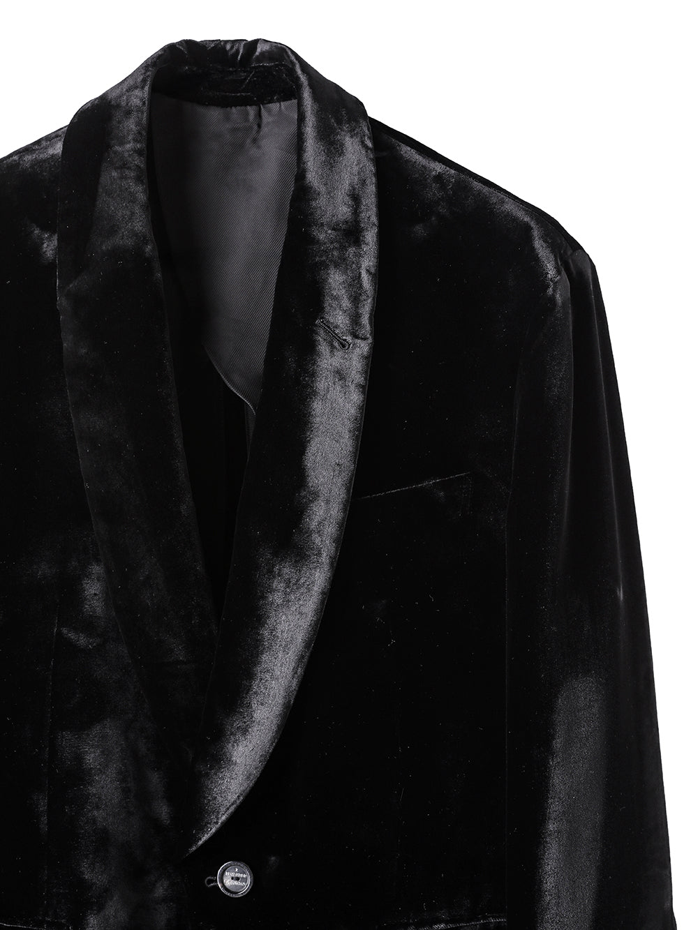 sj.0005AW25-black ショールカラージャケット The Black-and-White