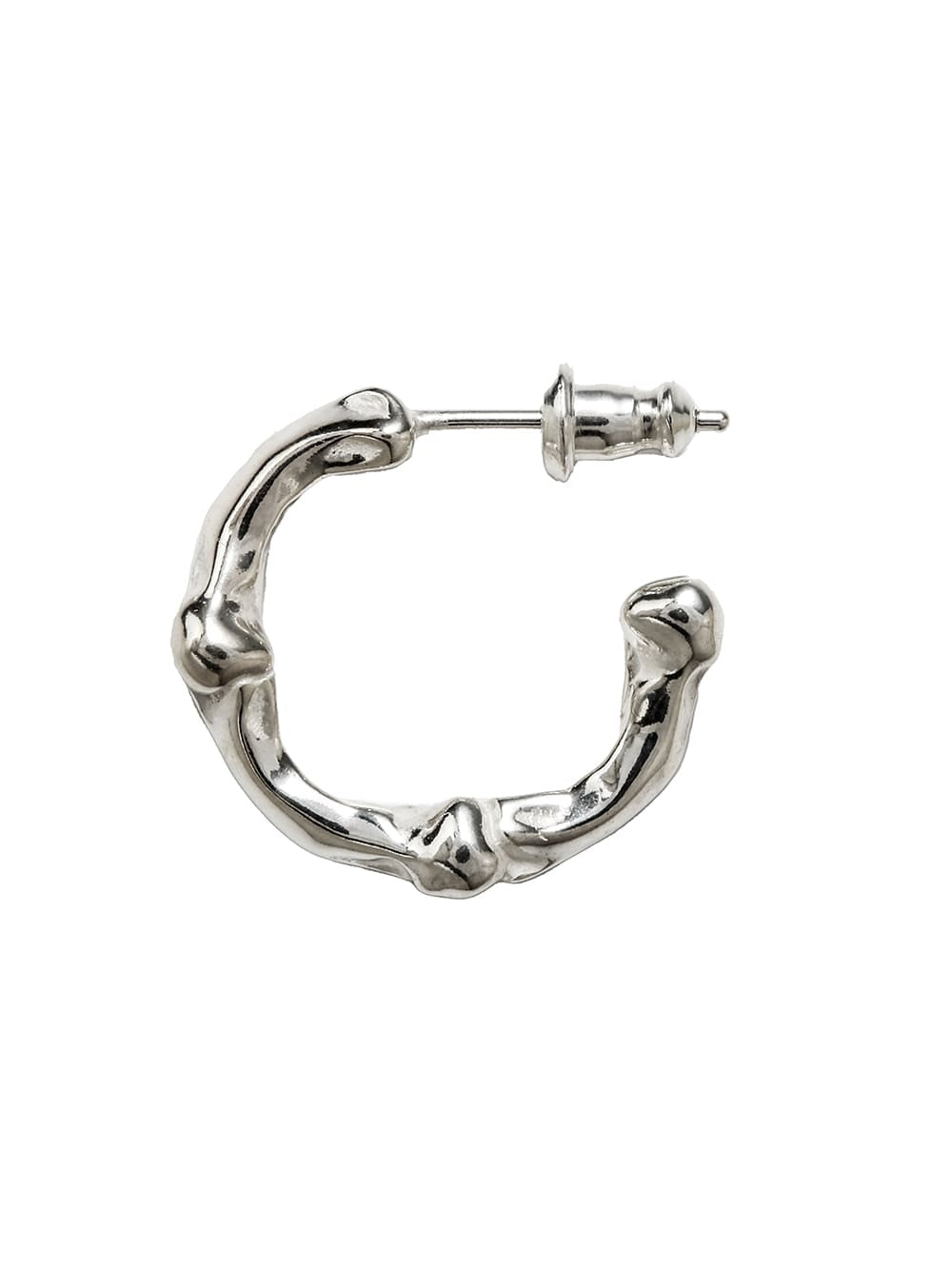 sspj.0017_silver ボーンシェイプドイヤリング-M-(15mm