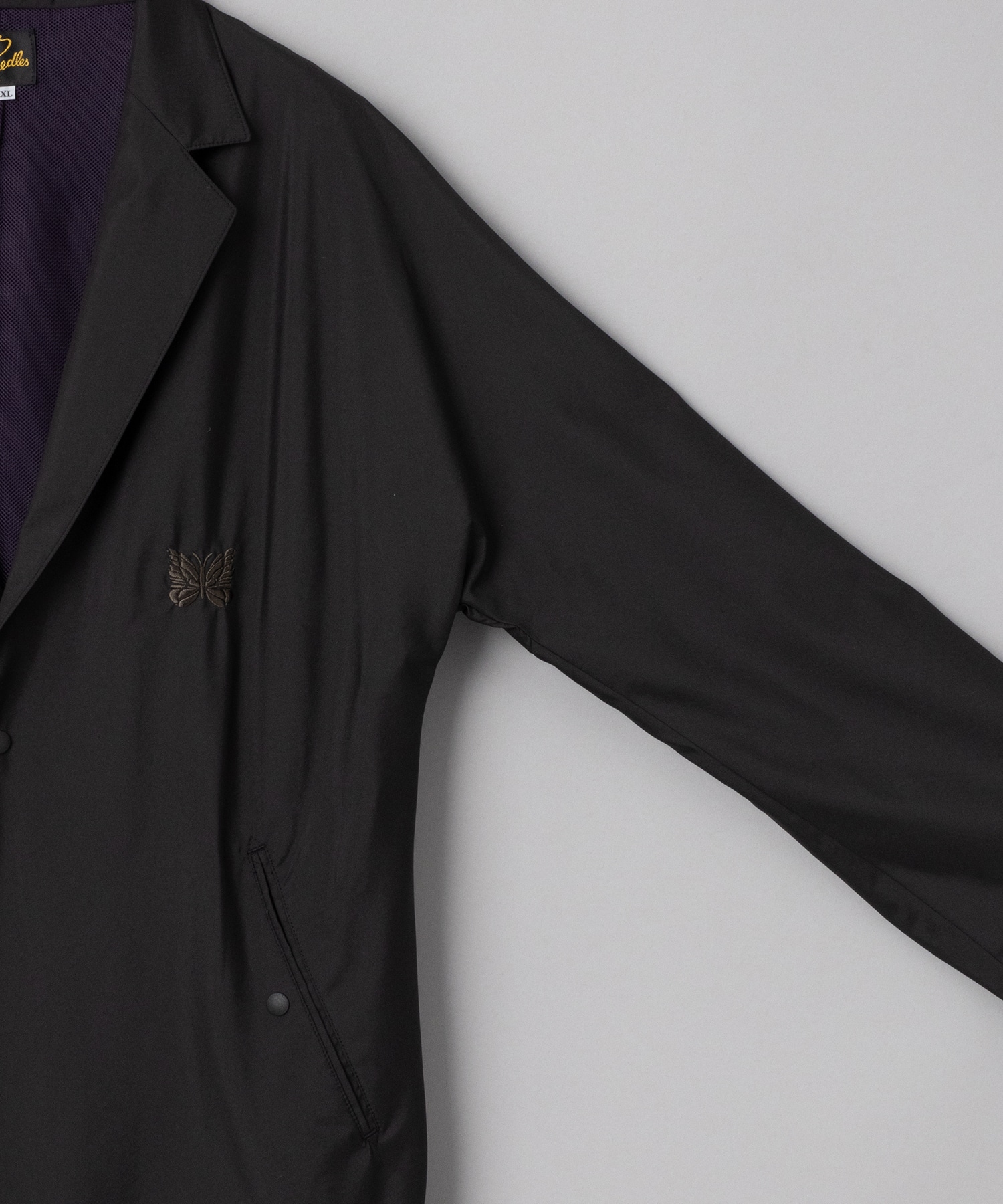 別注Miles Jacket - Poly Brushed Taffeta(S BLACK): NEEDLES: MENS