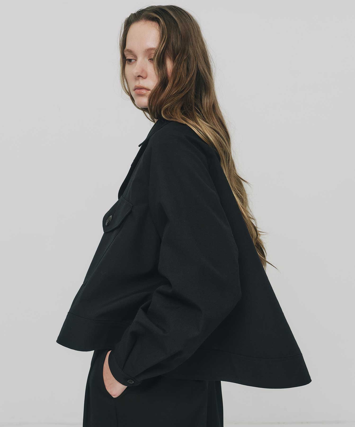 RERACS A-LINE CPO BLOUSE(36 BLACK): THE RERACS: WOMENS｜THE TOKYO