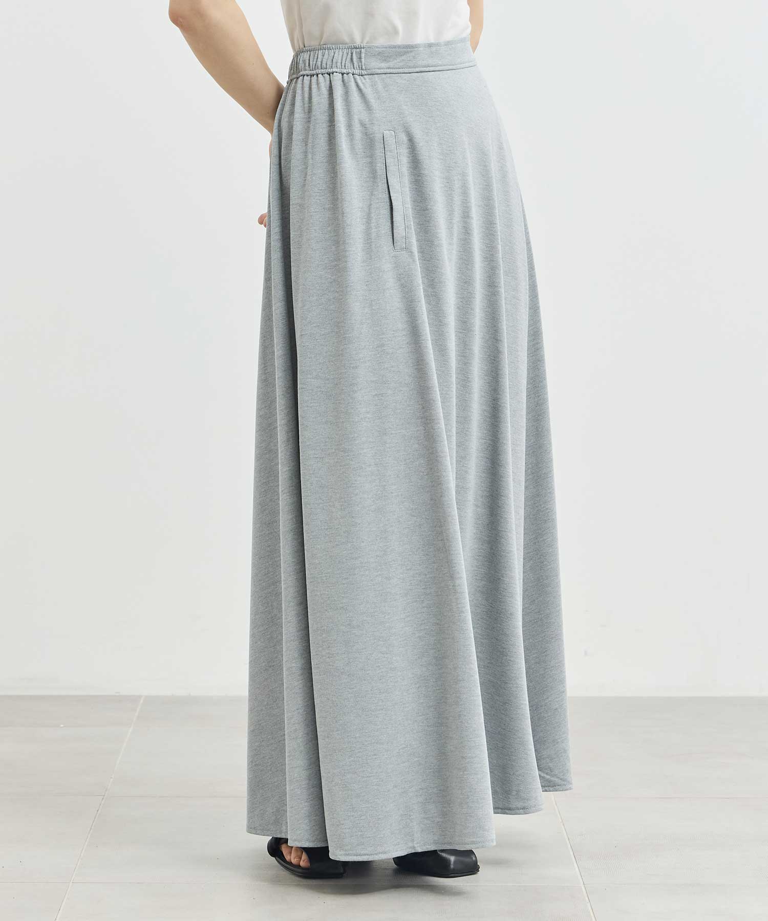 EX.HALO SEMI-FLARE SKIRT(34 LIGHT GREY): COGTHEBIGSMOKE: WOMENS