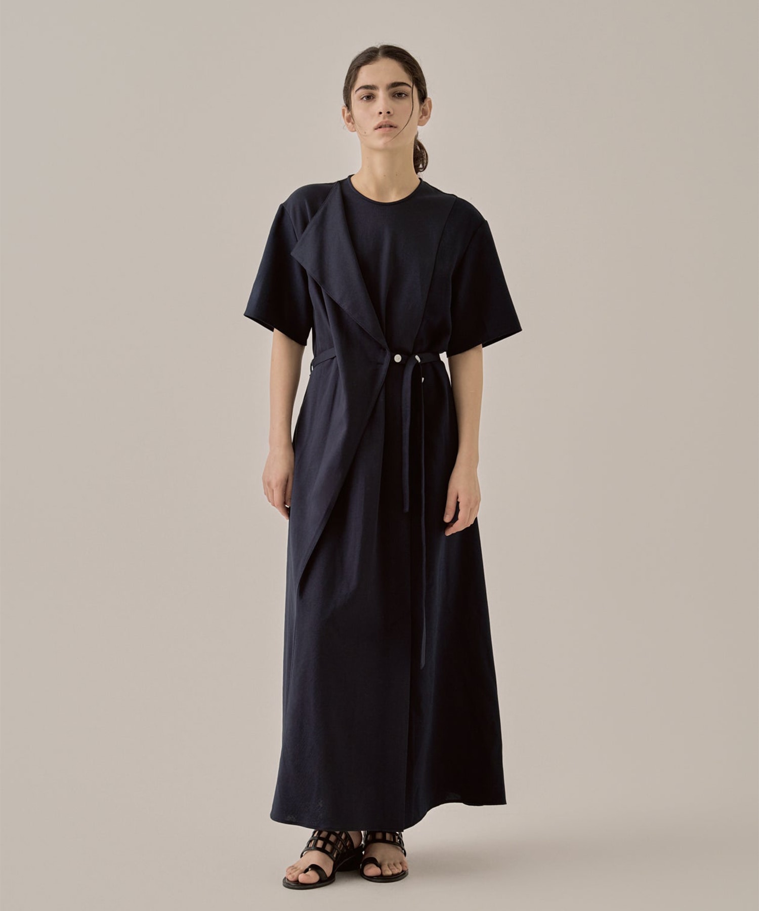 Heike combi tex jersey dress NV(1 NAVY): AKIRANAKA: WOMENS｜THE