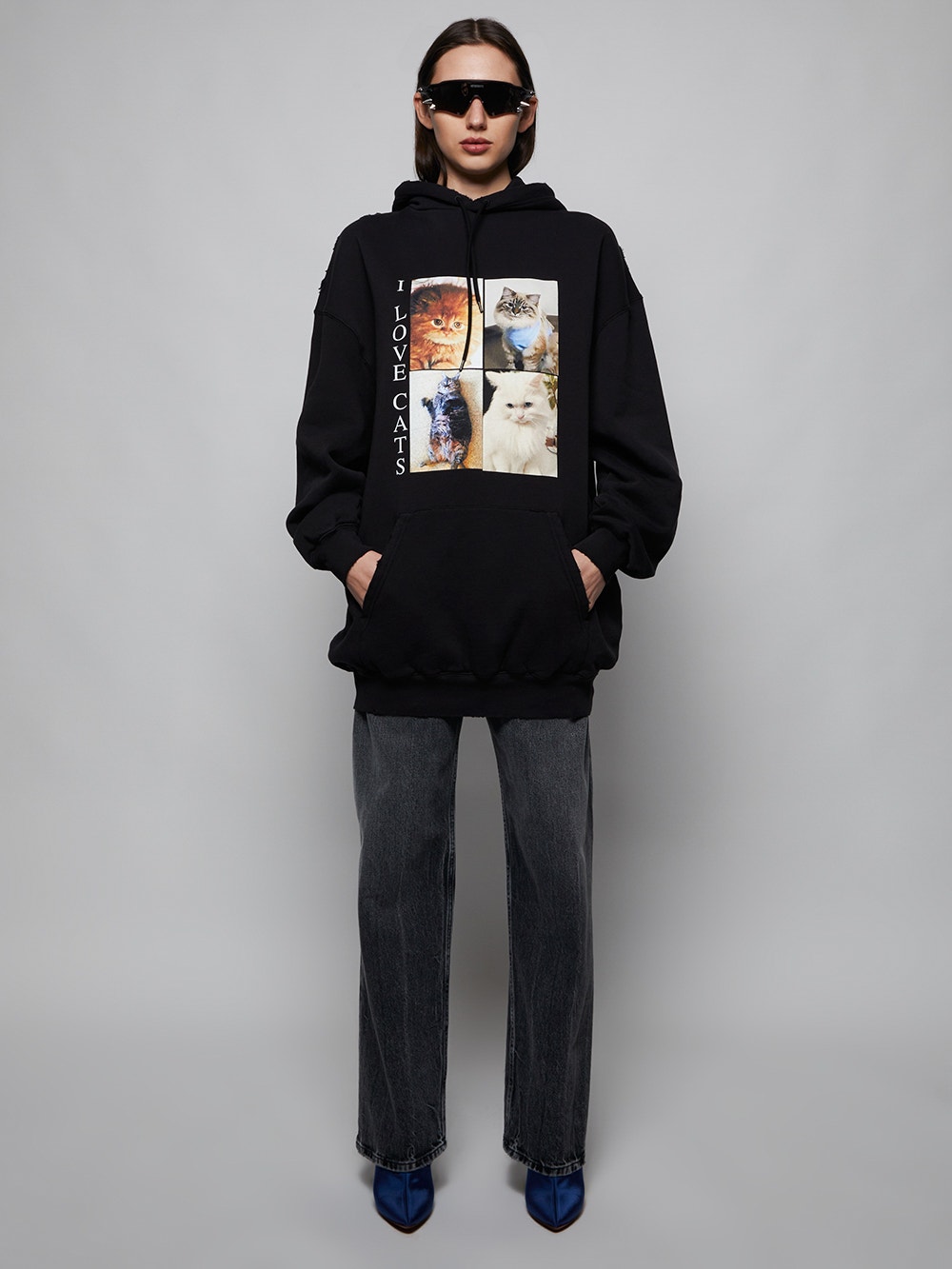 I Love Cats Hoodie, Black | The Webster