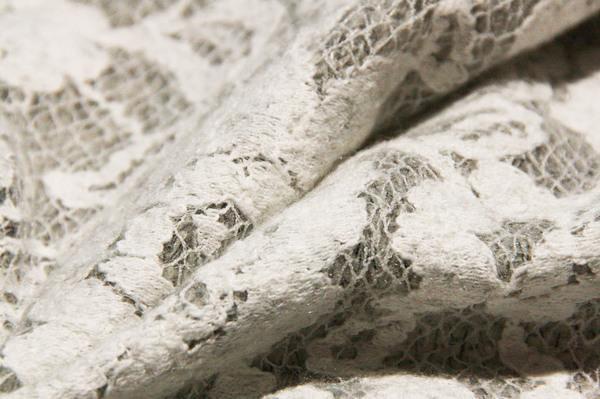 Grey Bonded Lace Knit - The Fabric Market