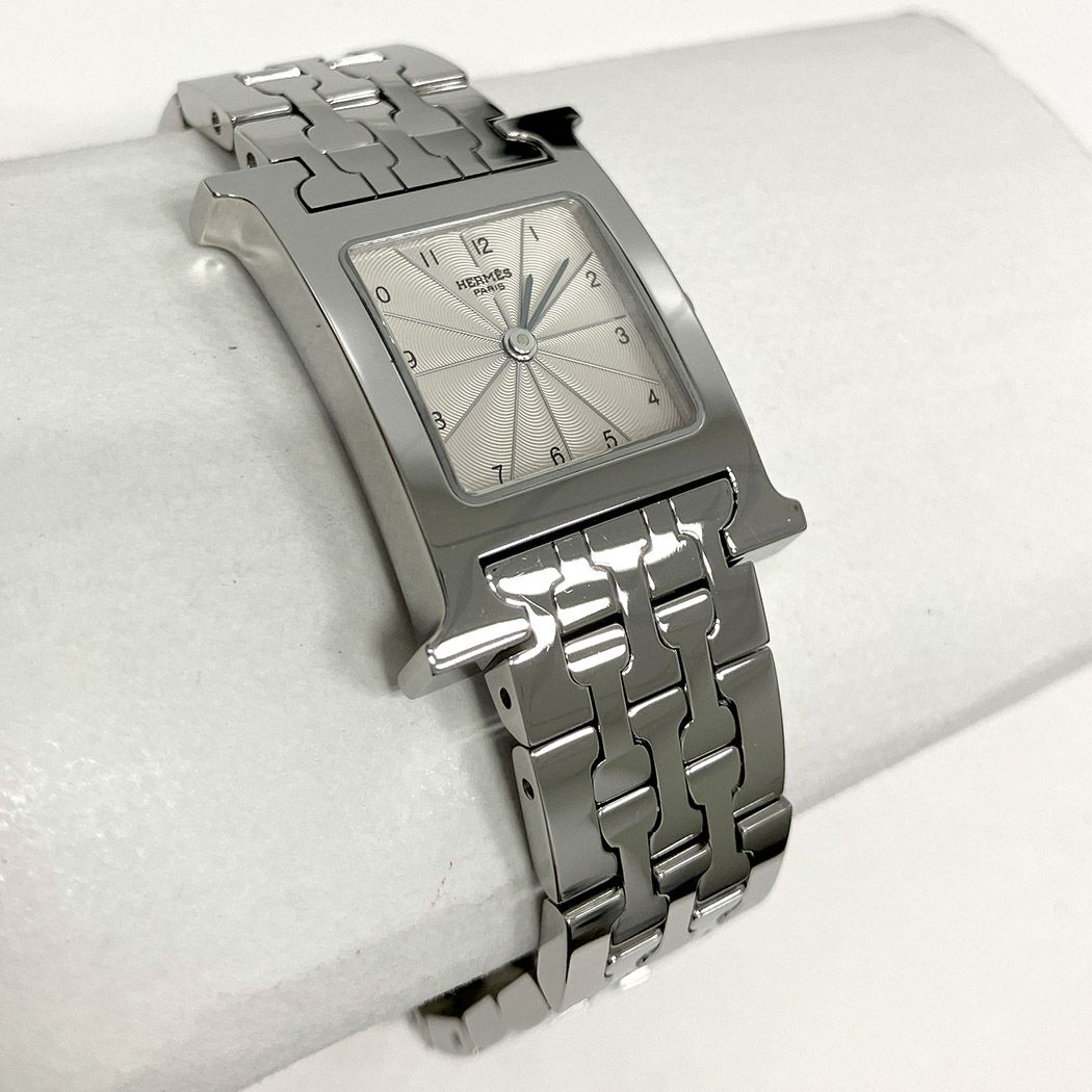 HERMES Hウォッチ HH1.210 OH済 仕上げ済 クォーツ ギョーシェ