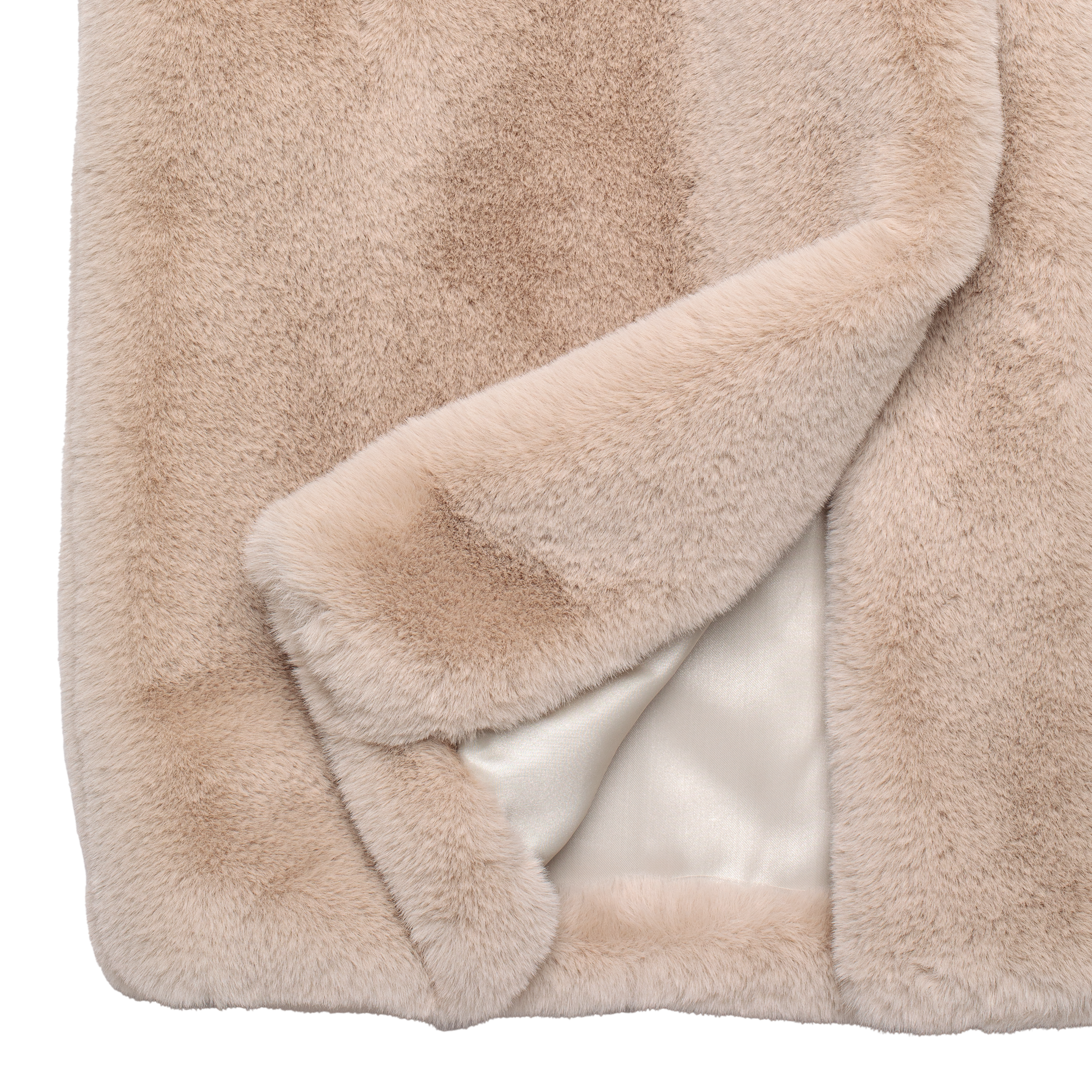 eco-fur 'long coat' ivory – thehighlights