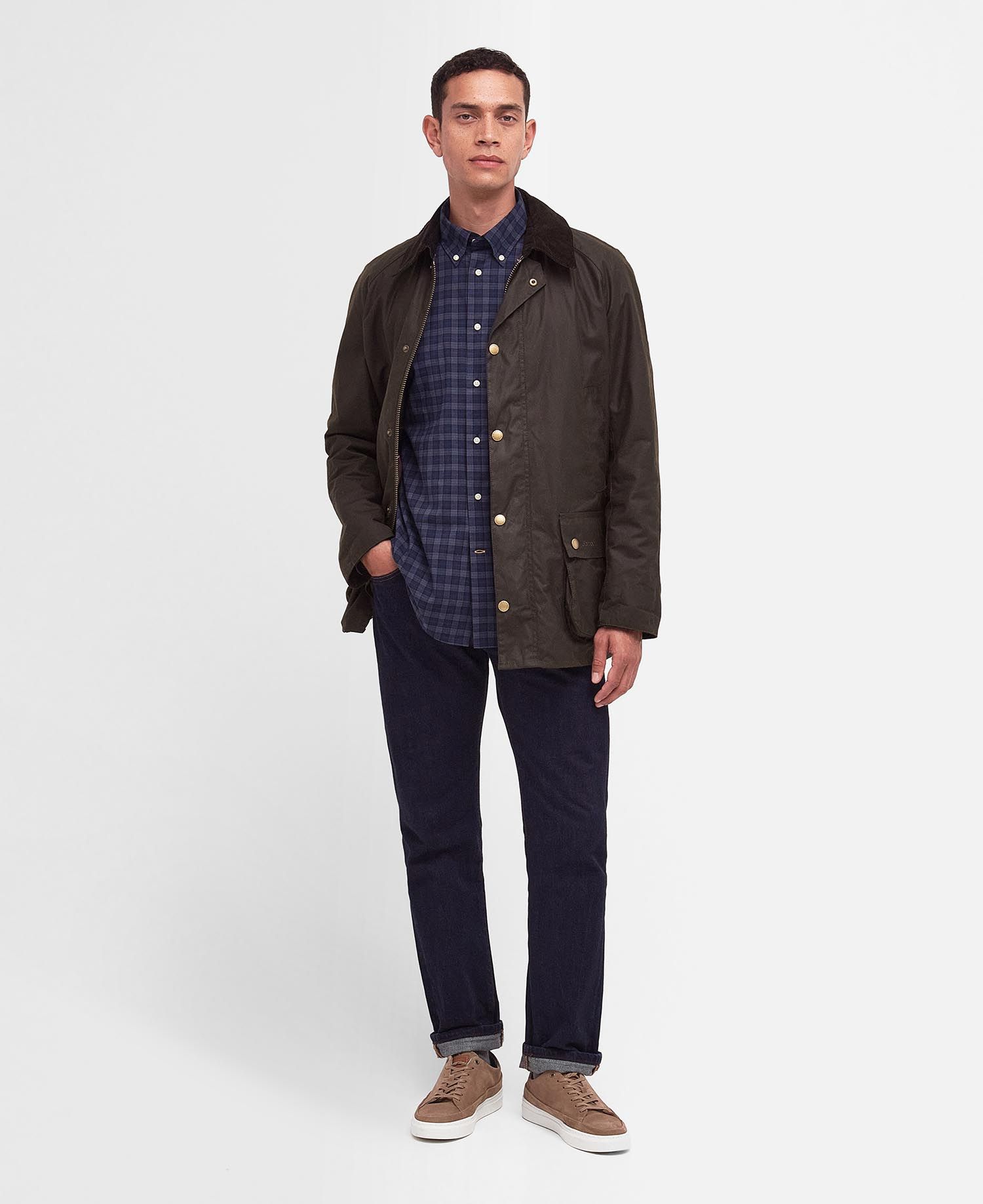Barbour Ashby Wax Jacket - Olive – The Lucky Knot Men's