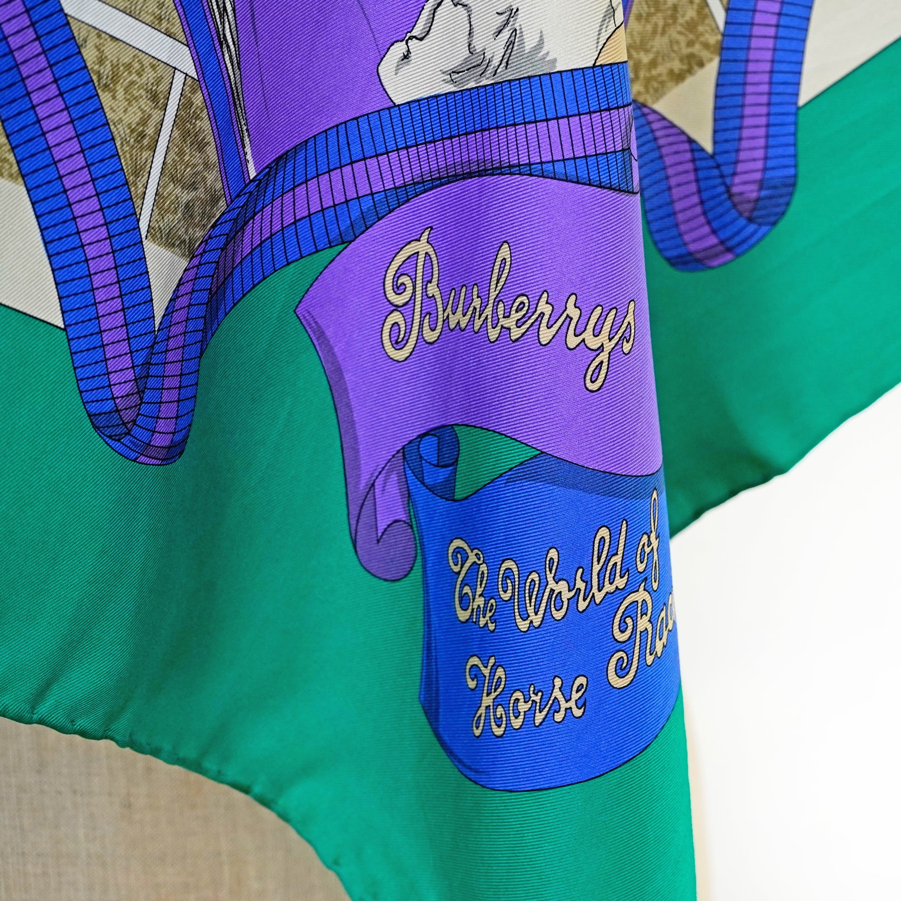 Vintage Burberrys Scarf “Horse Racing” / バーバリー・シルク