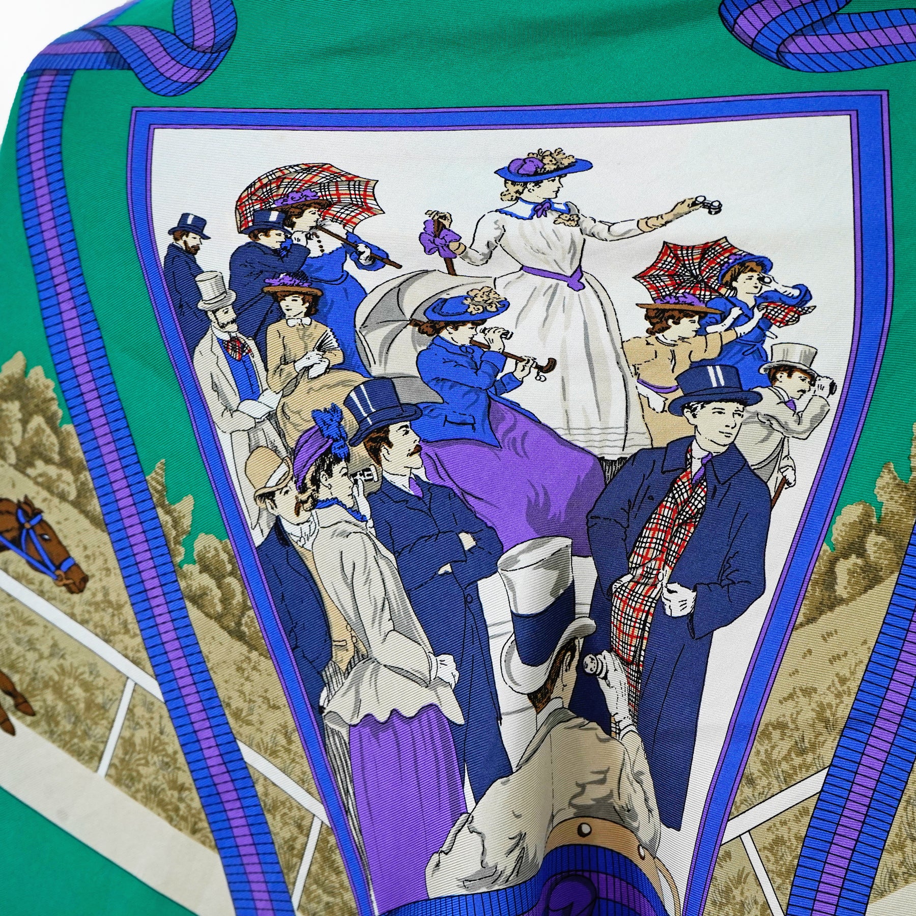 Vintage Burberrys Scarf “Horse Racing” / バーバリー・シルク