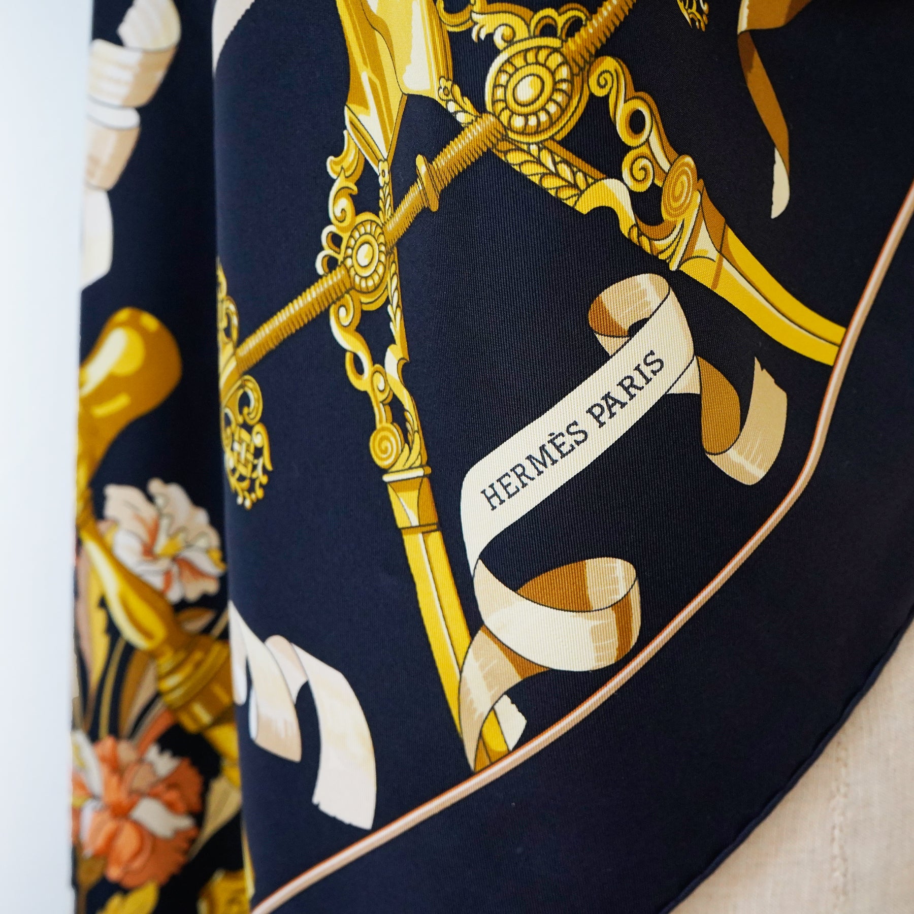C.1998 HERMES Silk Scarf / エルメス・シルクスカーフ(Copeaux