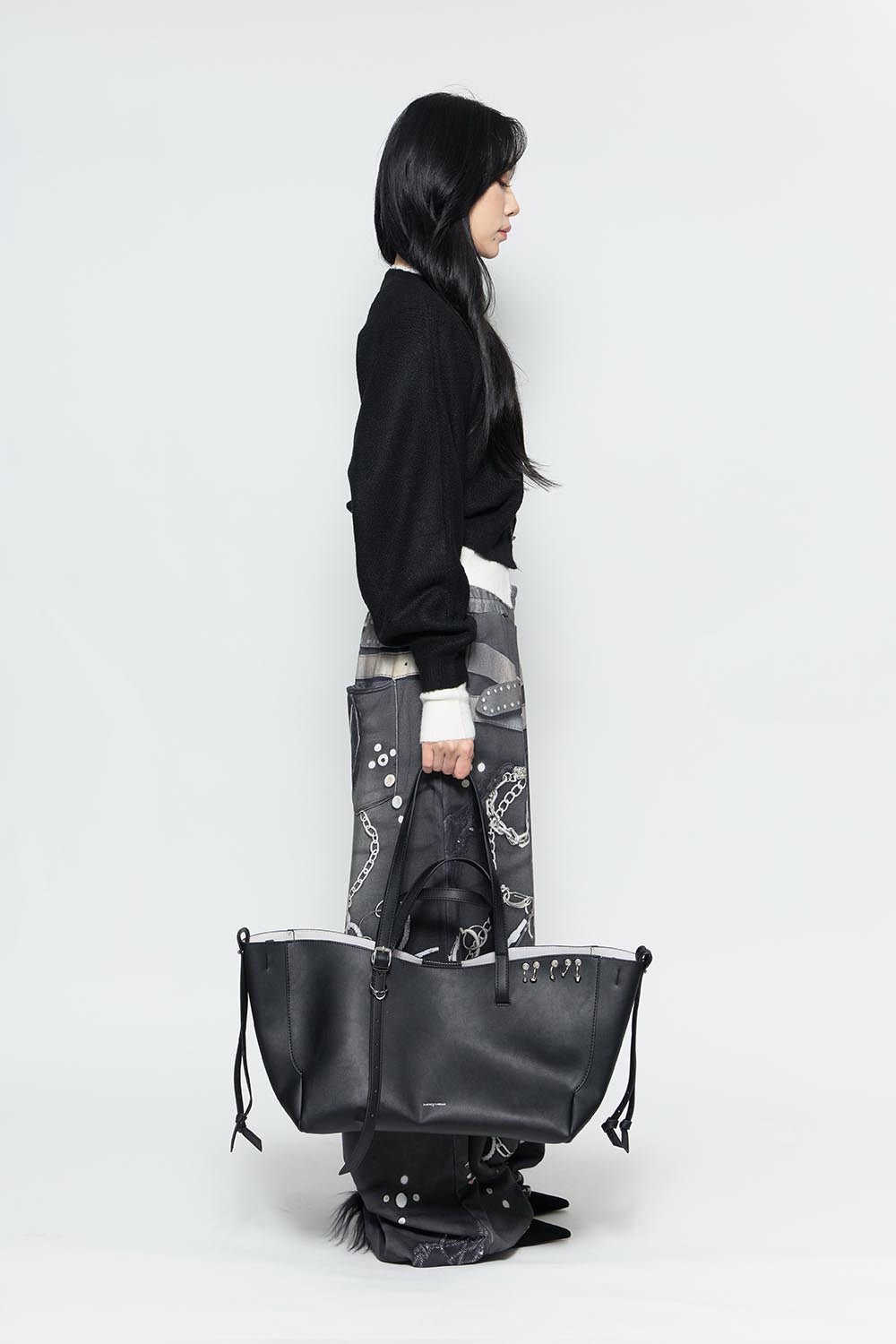 THEREDTHREAD / ザレッドスレッド】S heart tote bag large