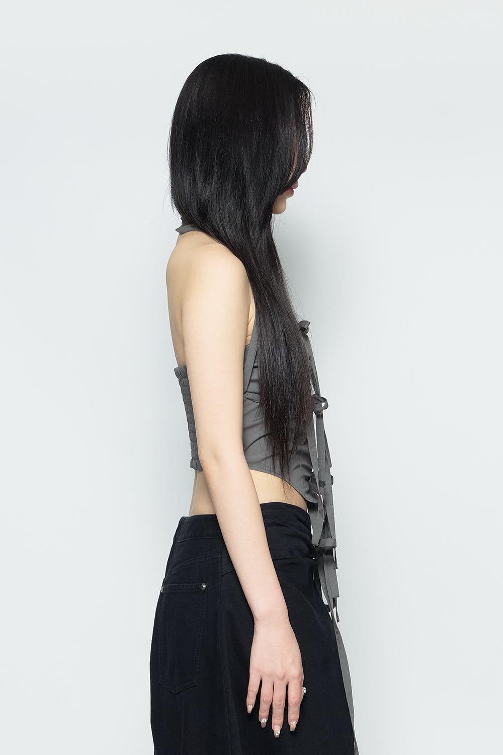 THEREDTHREAD / ザレッドスレッド】S ribbon gather tops