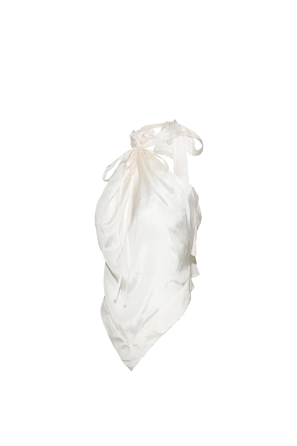 THEREDTHREAD / ザレッドスレッド】S draped sheer halter tops