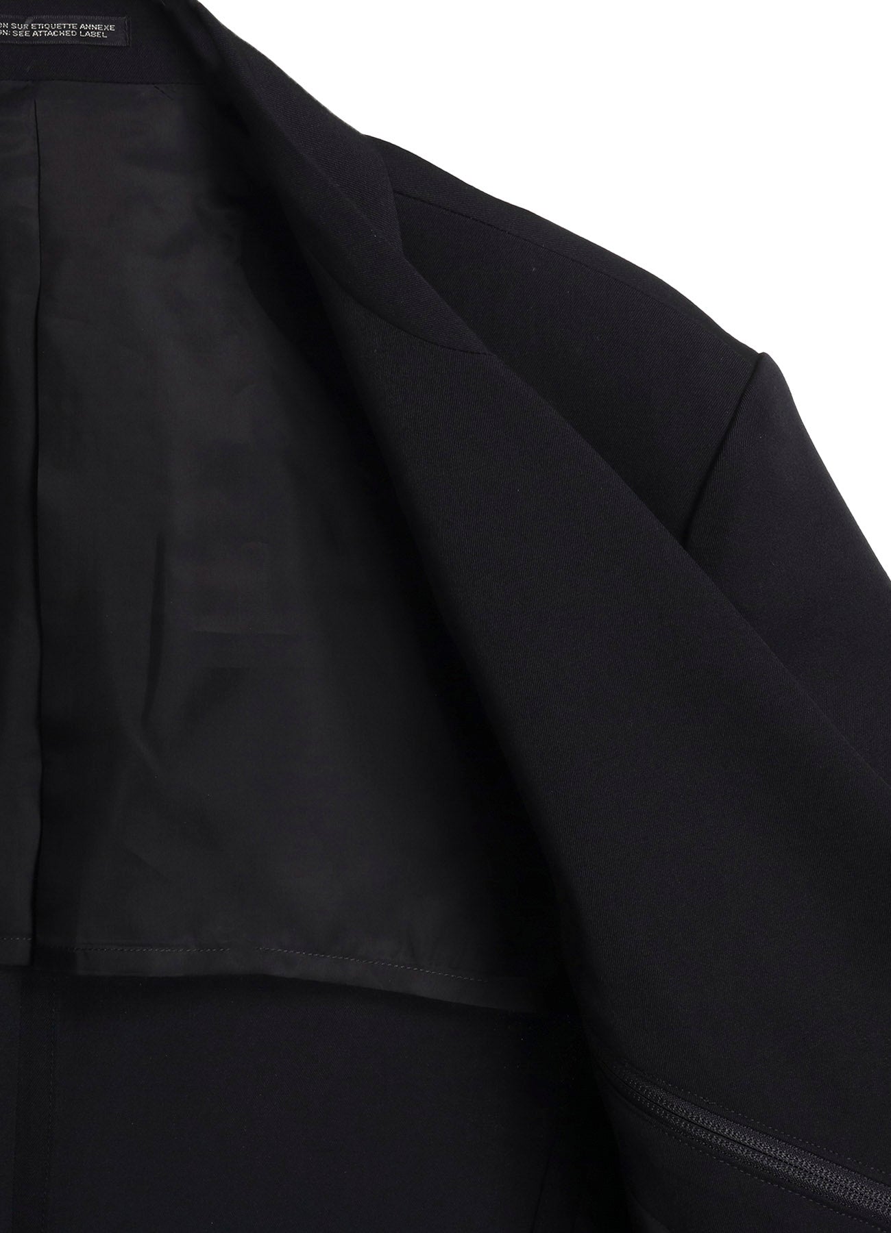 WOOL GABARDINE ZIP DETAIL PANELED JACKET – THE SHOP YOHJI YAMAMOTO
