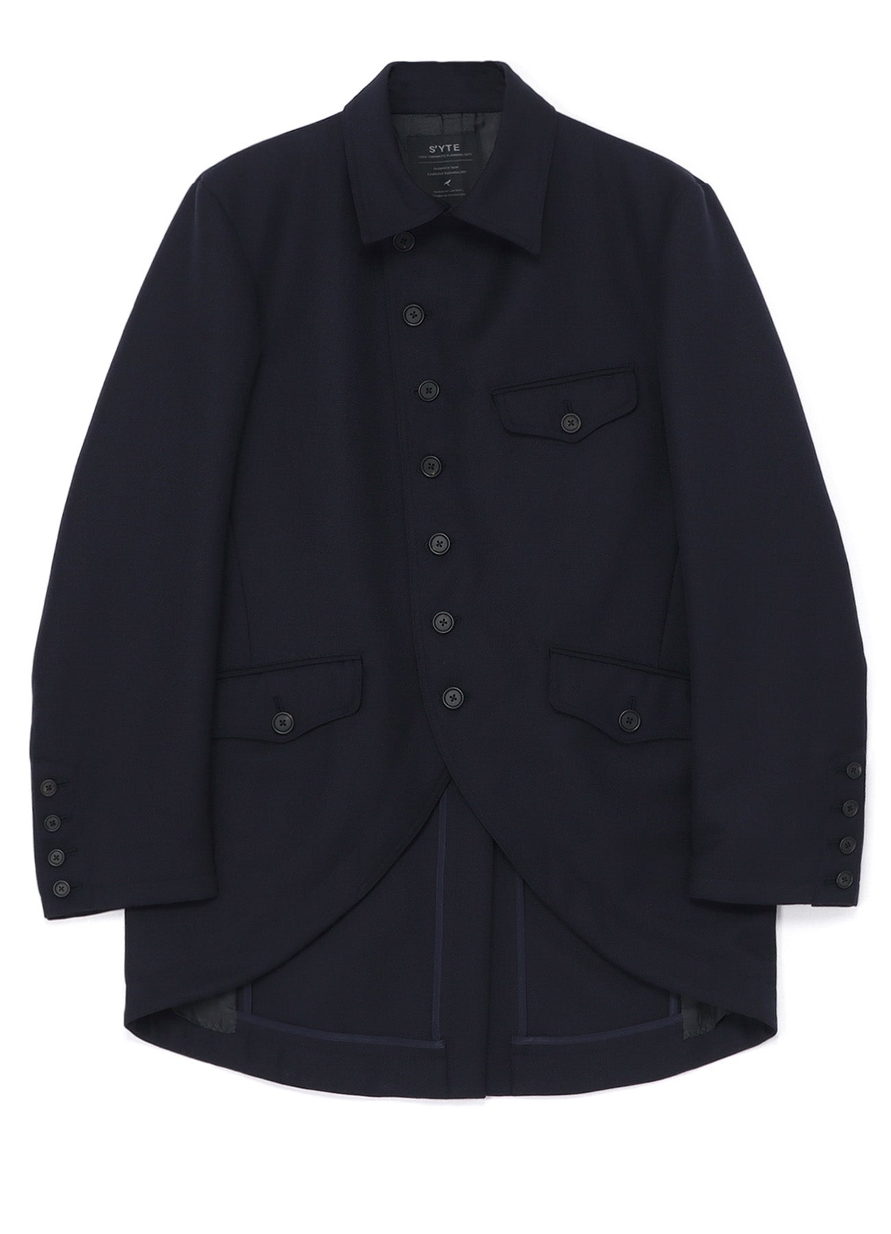 WOOL SURGE SEMI-DOUBLE-BREASTED JACKET – THE SHOP YOHJI YAMAMOTO