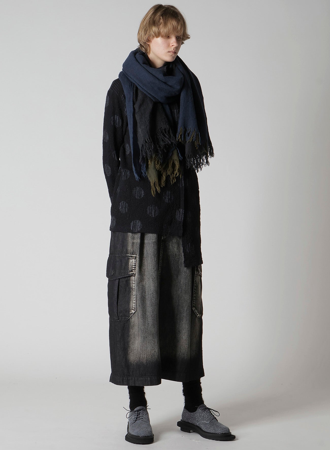 THREE-LAYERED WOOL SCARF – THE SHOP YOHJI YAMAMOTO