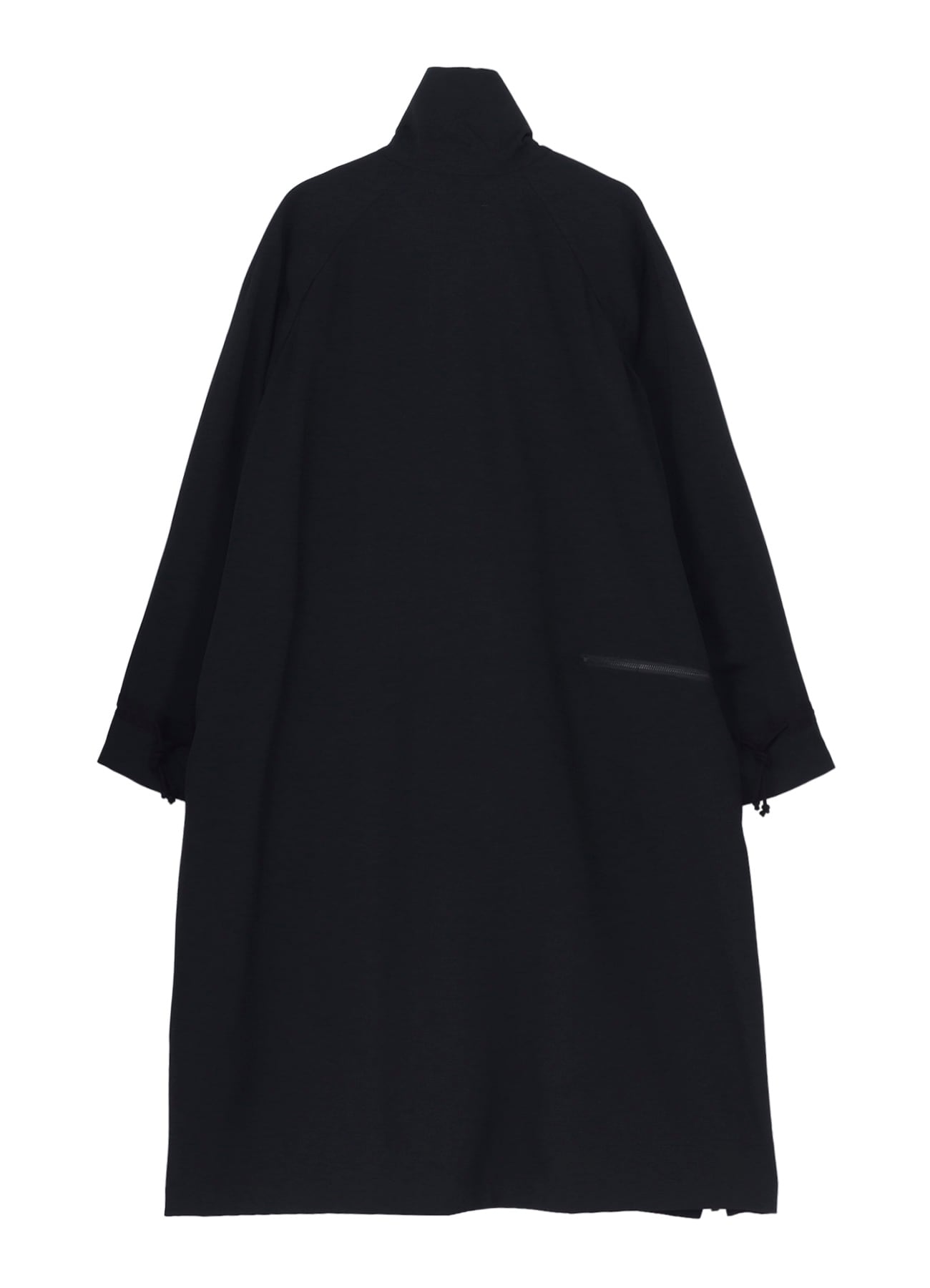 WOOL GABARDINE CROSS SHAPED ZIPPER COAT(XS Black): Yohji Yamamoto