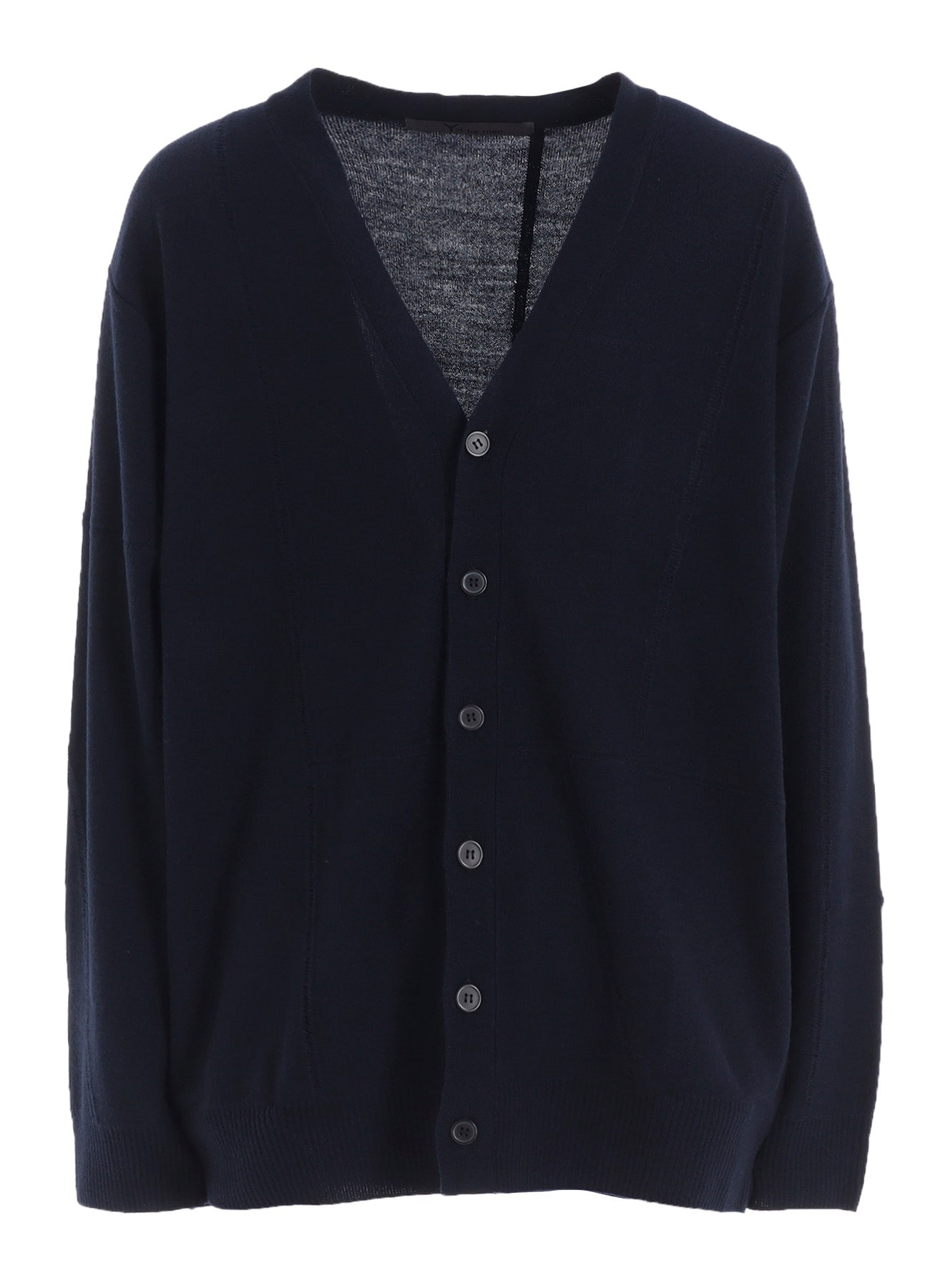 V-NECK CARDIGAN WITH PANEL DESIGN(FREE SIZE Navy): Soldes｜THE