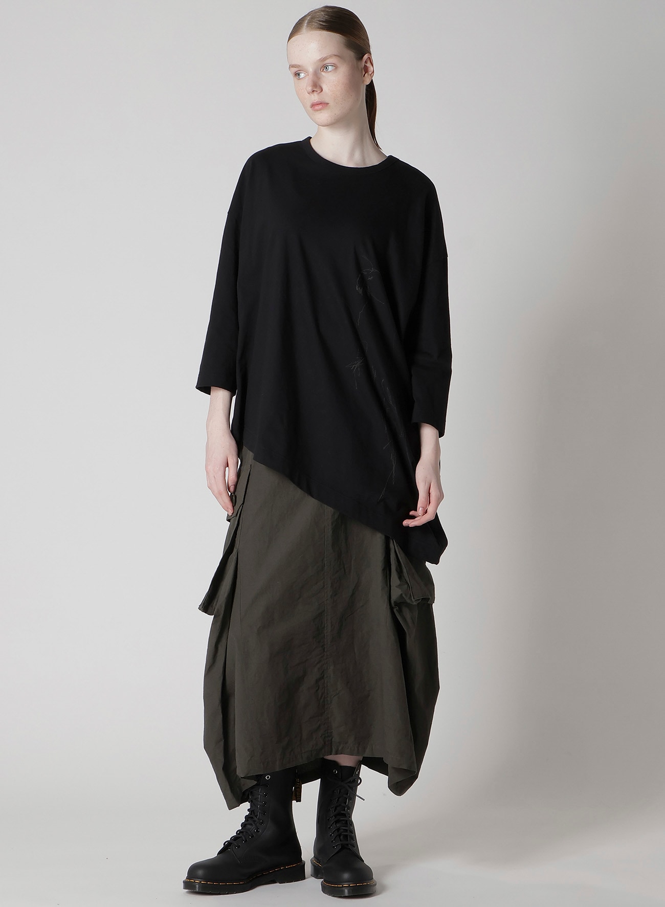COTTON/LINEN CARGO SKIRT(XS Khaki): Soldes｜THE SHOP YOHJI YAMAMOTO
