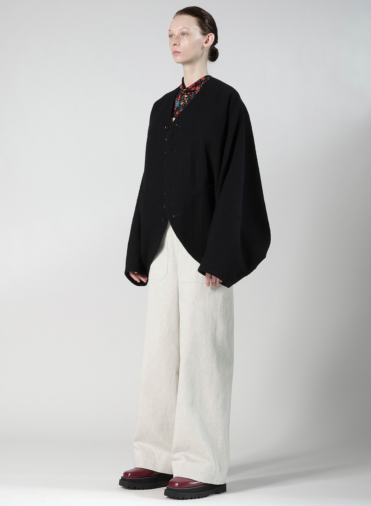 CABLE JQ KNIT DOLMAN SLEEVE JACKET(M Black): Soldes｜THE SHOP