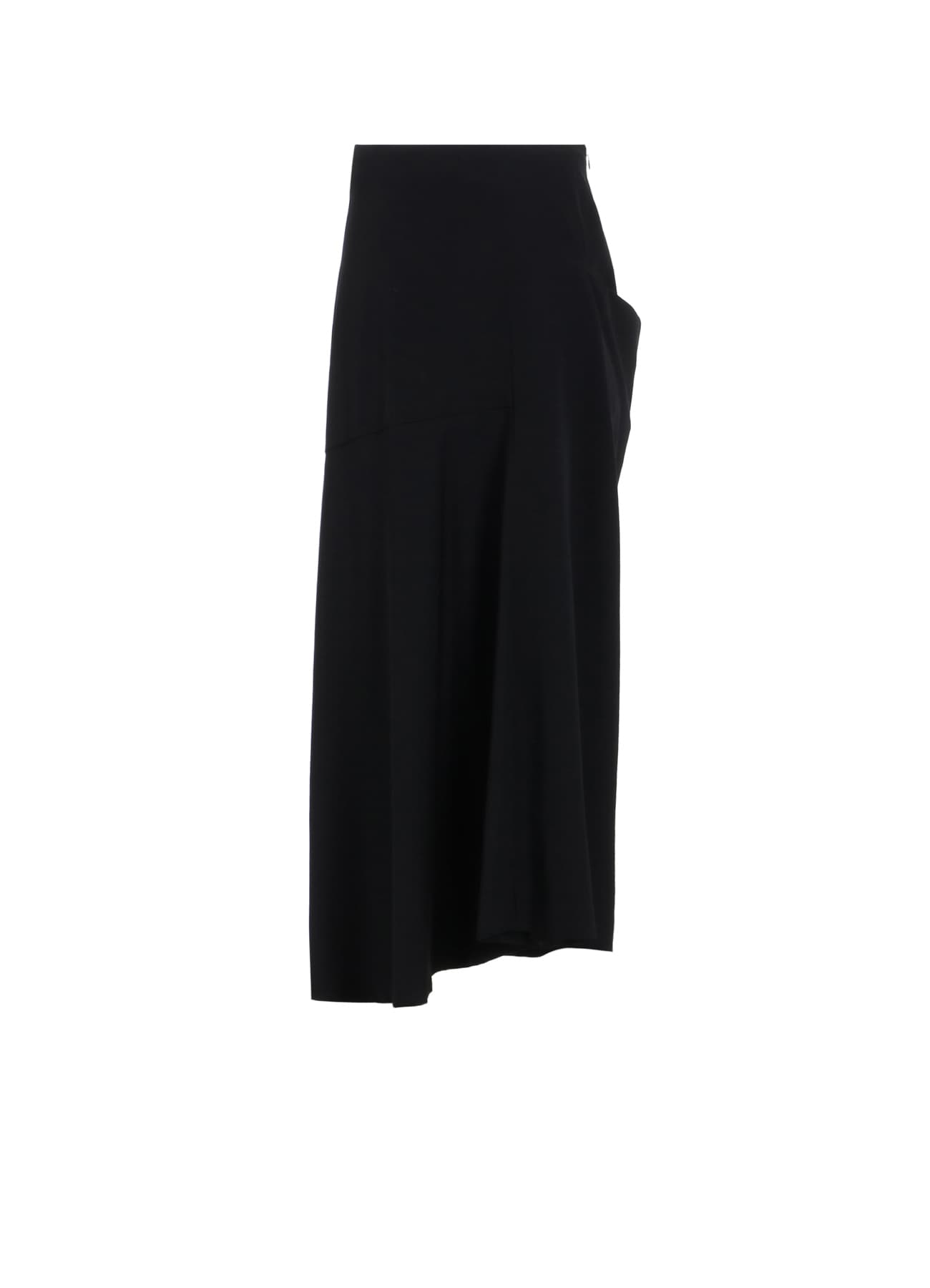 WOOL GABARDINE LEFT CLOTH SKIRT(XS Black): Soldes｜THE SHOP YOHJI