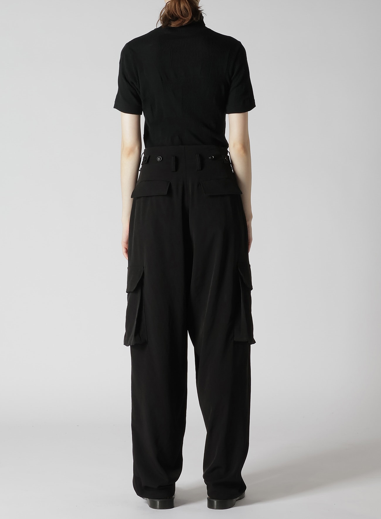 CREPE de CHINE CARGO PANTS(XS Black): Vintage｜Special Price｜THE