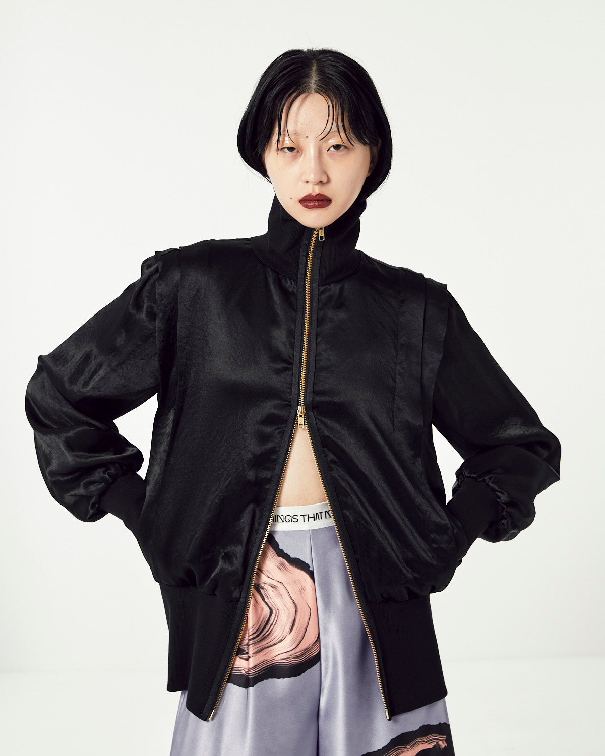 ACETATE SATIN ZIP UP BLOUSON | | STORE | THINGS THAT MATTER ONLINE
