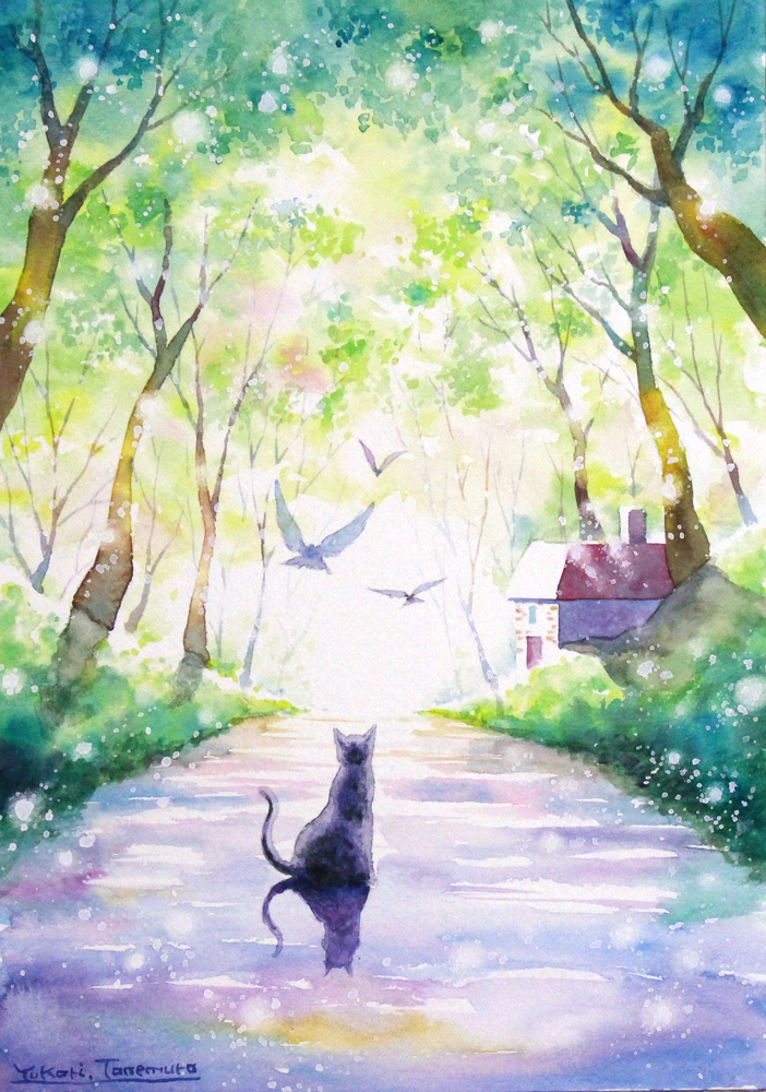 薫風が通る並木道 | Yukari.Tanemura ｜インテリア絵画 アートの専門