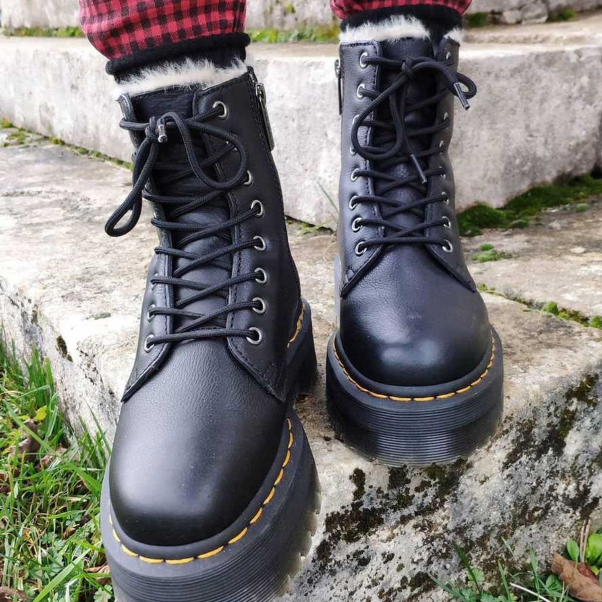 Dr Martens Jadon Faux Fur Black W – Tønnesen 1937