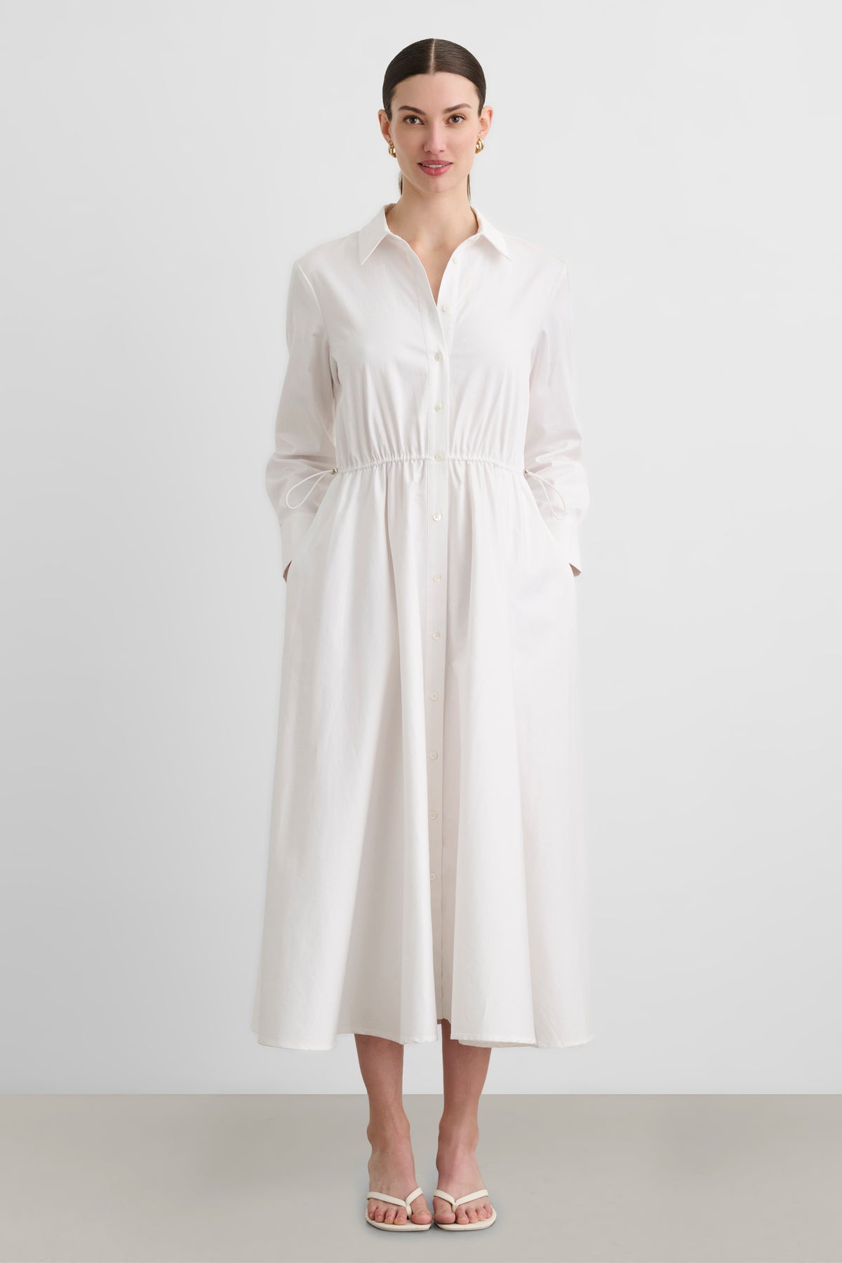 ANIKA LONG SLEEVE SHIRT DRESS | Toccin