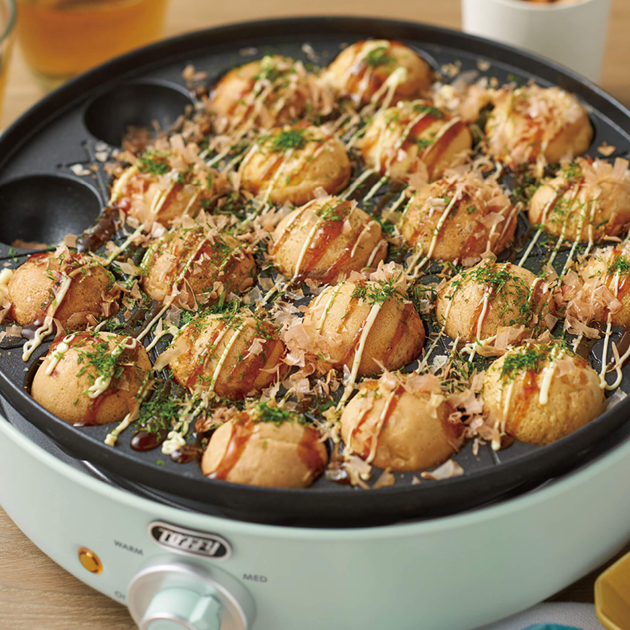 TOFFY】電気グリル鍋 たこ焼き器 取扱説明書・箱付き TOFFY】電気