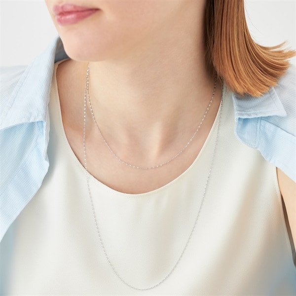 K10ホワイトゴールド チェーンネックレス | 112536122201 | 【公式】4