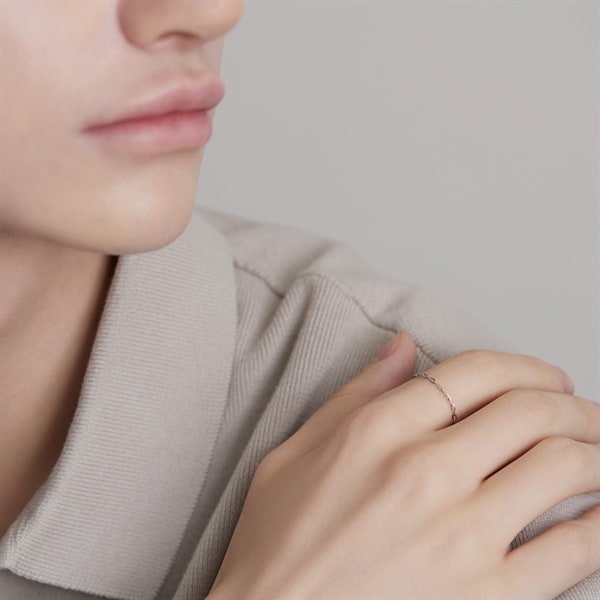 プラチナ チェーンリング | 112243344001 | 【公式】4℃ HOMME+