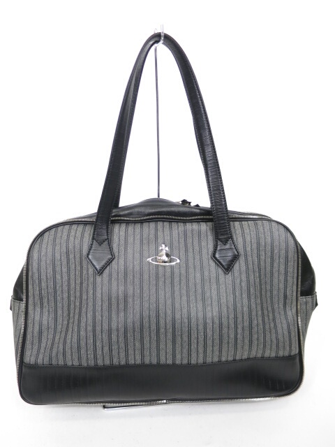 Vivienne Westwood ストライプボストンバッグ ヴィヴィアンウエスト