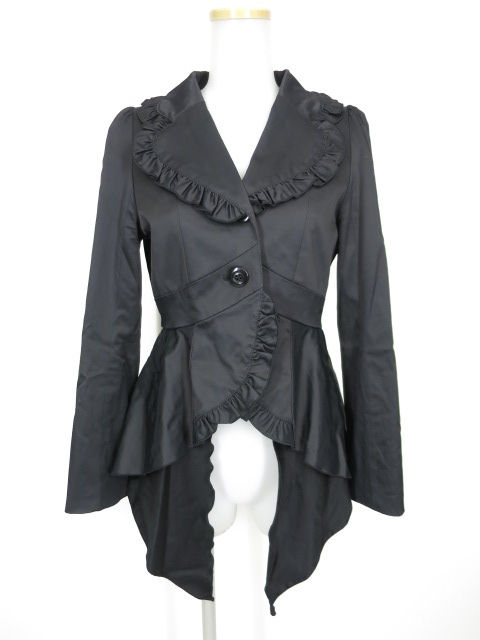 BPN サイドロングフリルジャケット ブラックピースナウ BLACK PEACE