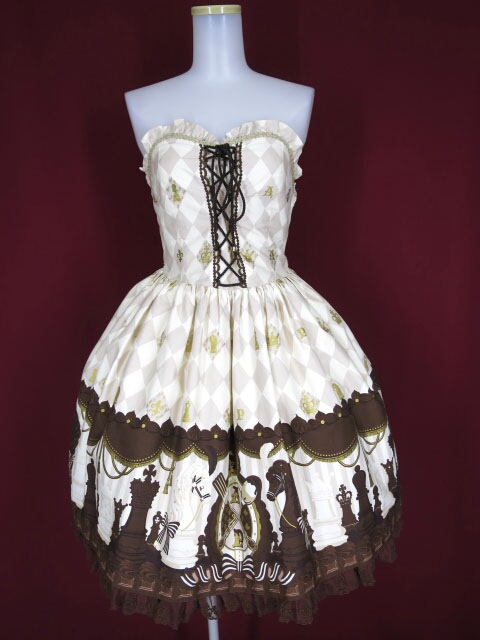 Angelic Pretty Chess Chocolateビスチェ風ジャンパースカート