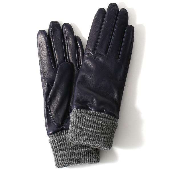 東京ヒマワリ / KURODA(クロダ) 羊革 レディース 手袋 ネイビー