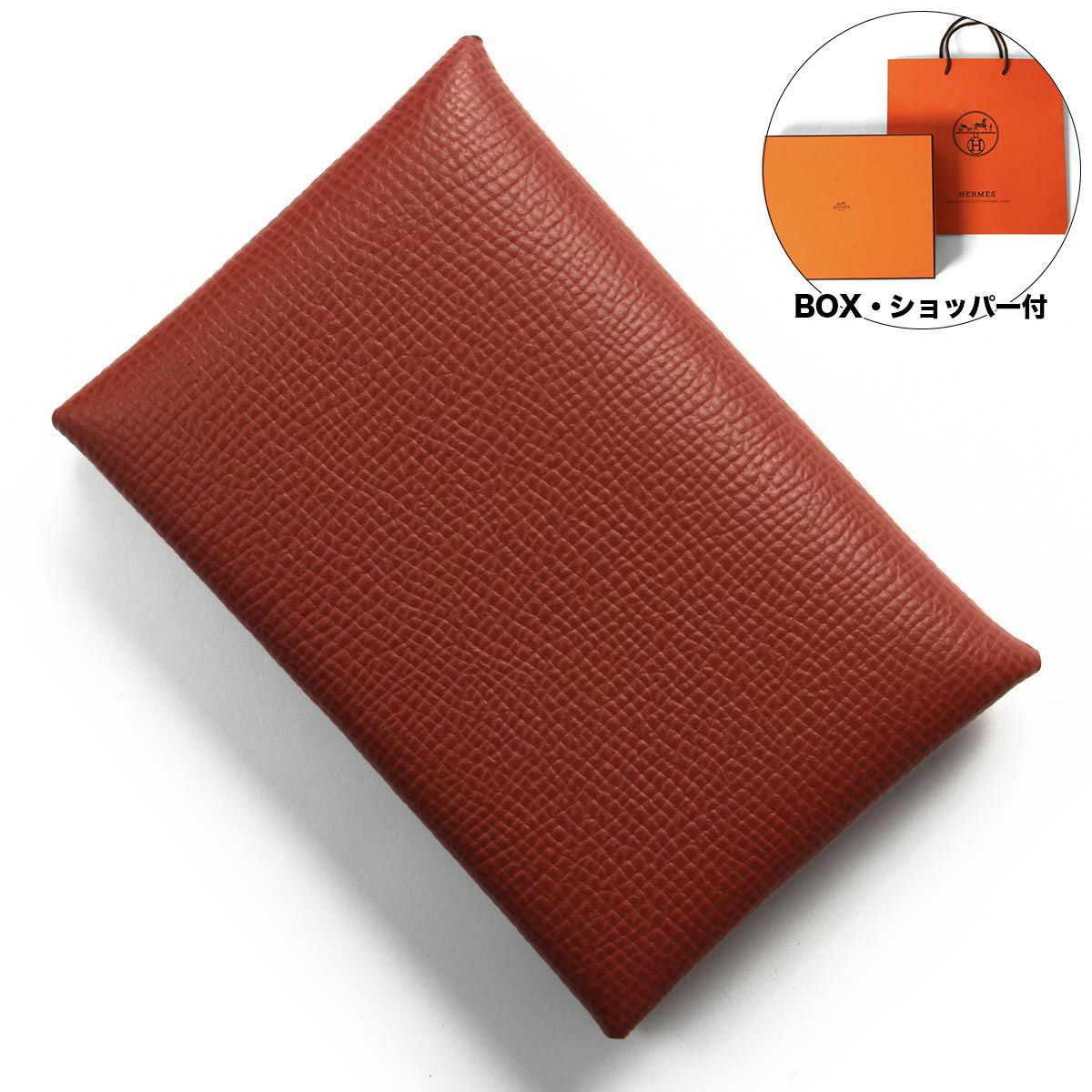 未使用】エルメス 名刺入れ カルヴィ ヴェルソ ネイビー D刻印 メンズ