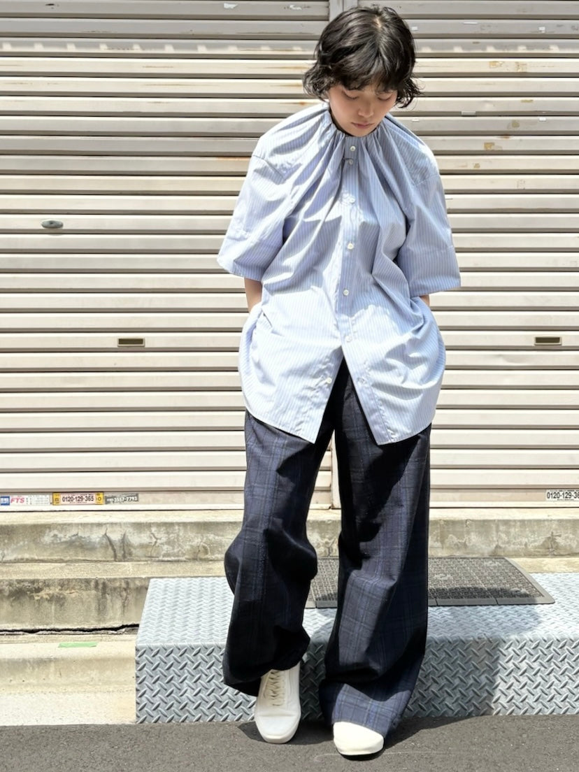 m's braque】TUCKED BAGGY PANTS / Navy Check – TOKIS
