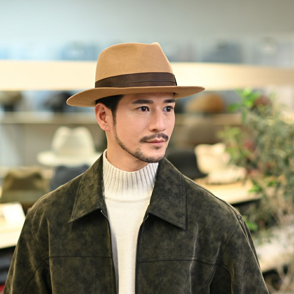 レッター フェルトハット Wool Flat（ウールフラット） キャメル