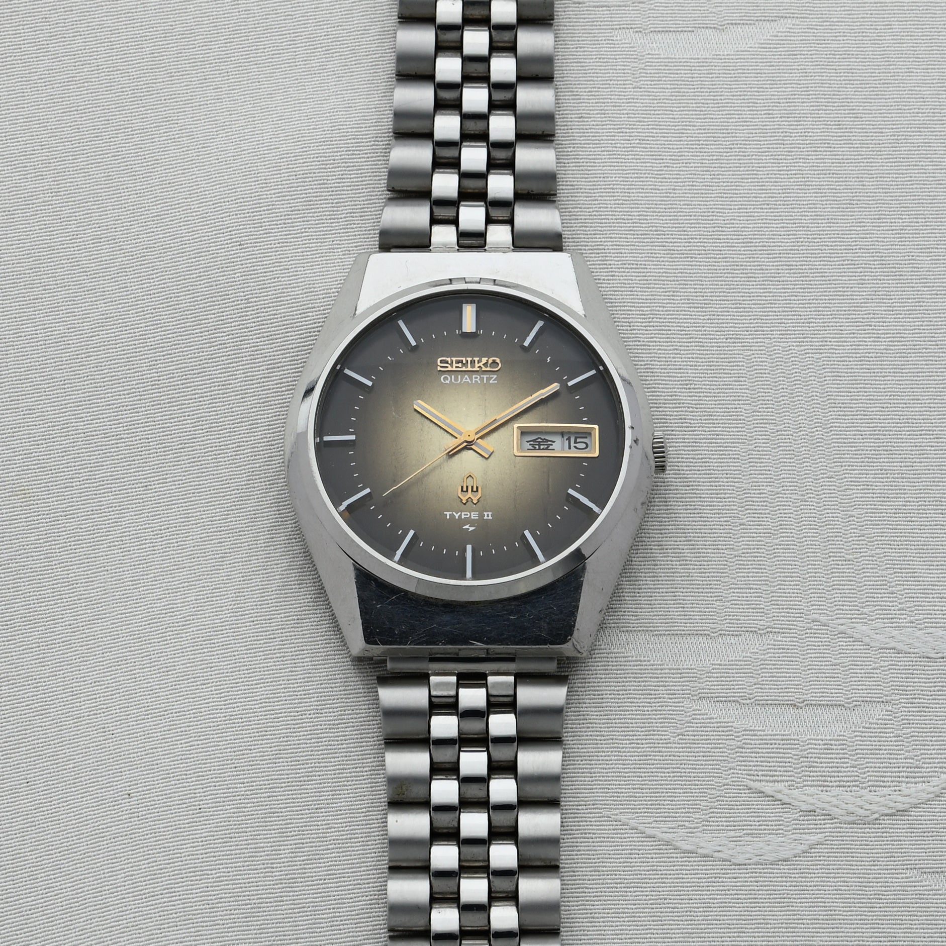 セイコー TYPE2 9面カットガラス ブラウングラデーションダイヤル