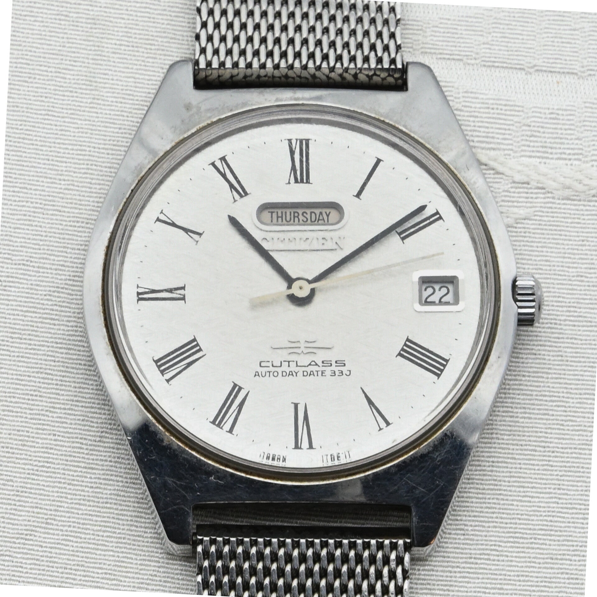 シチズン カトラスオートデイデイト 33石 変わり文字盤Citizen Cutlass